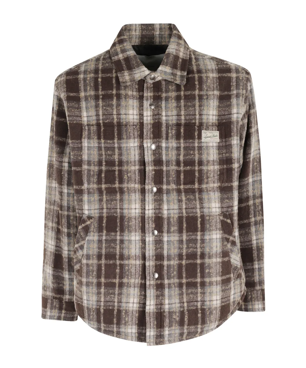Unisex Quilted Check Flannel Shirt