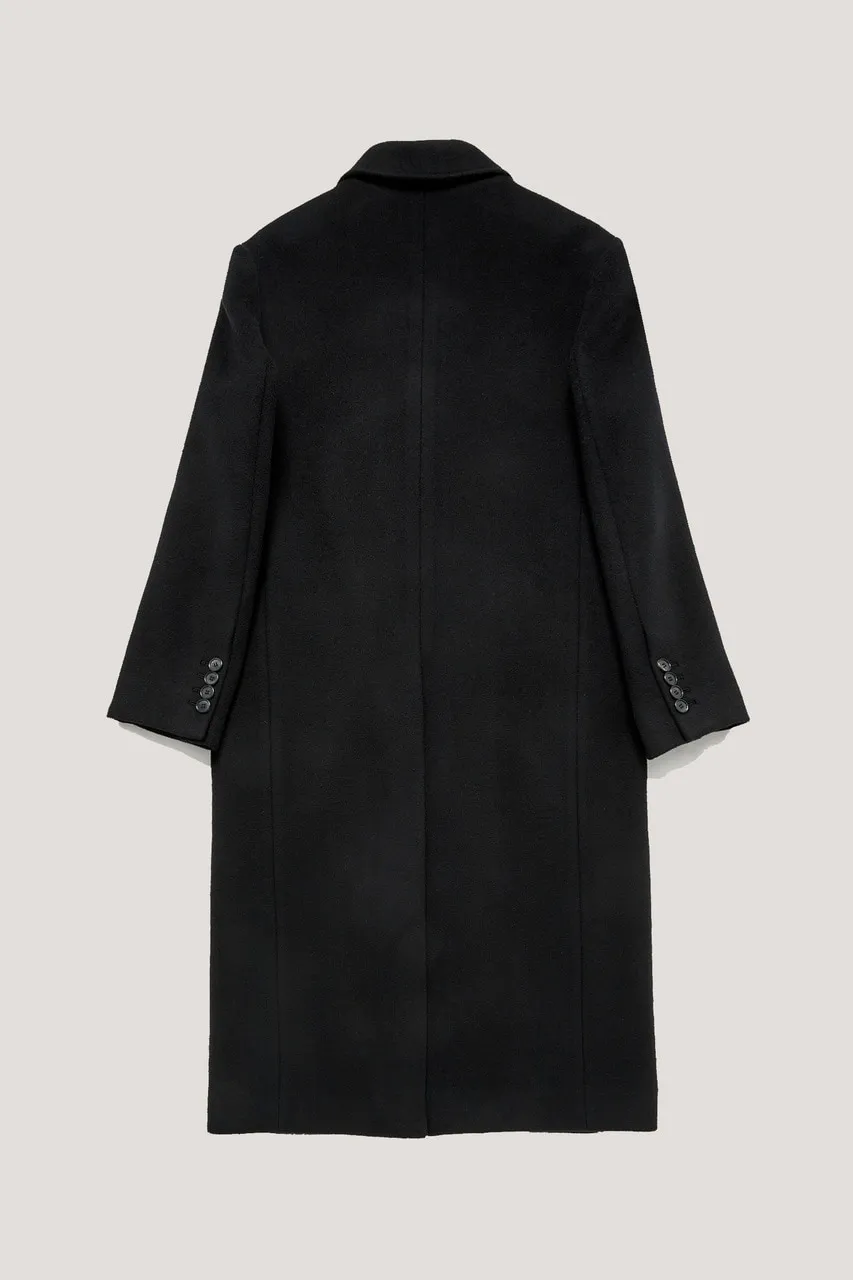 Double-Breasted Peak Lapel Coat