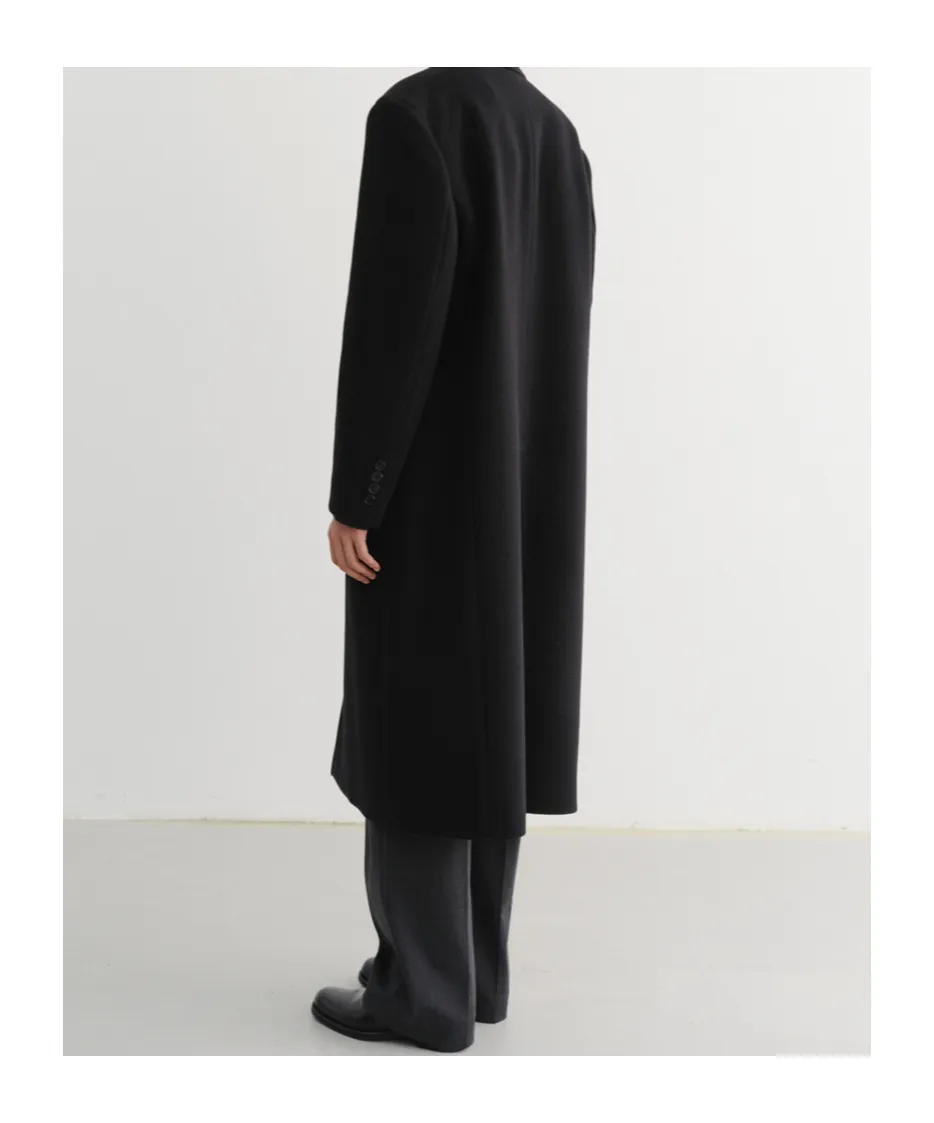 Double-Breasted Peak Lapel Coat