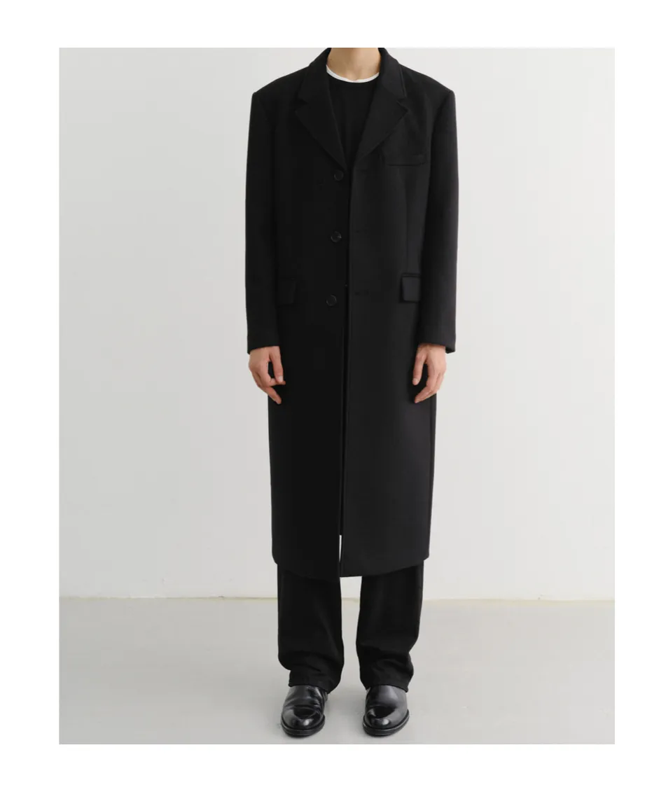 Two-Way Three-Button Cashmere Coat