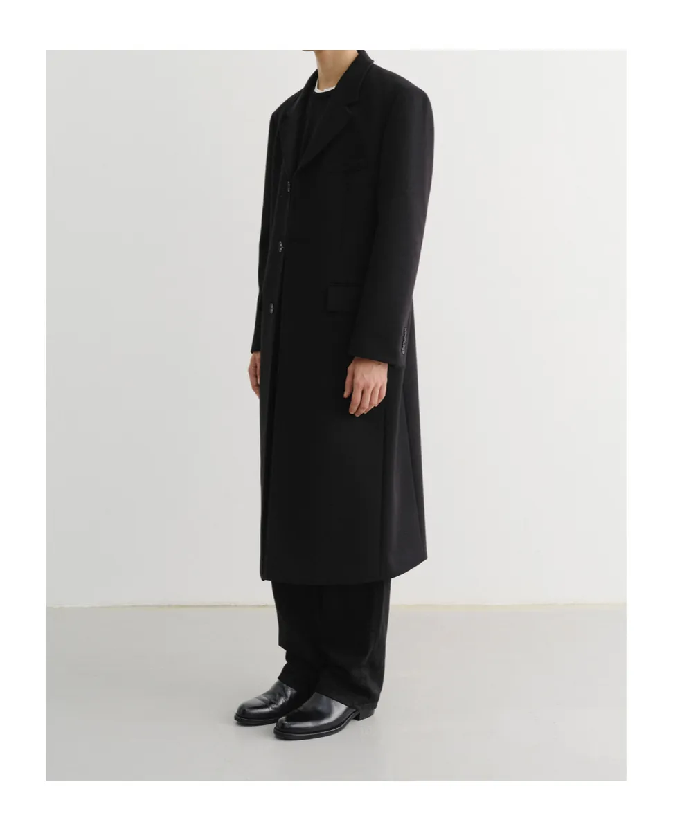 Two-Way Three-Button Cashmere Coat