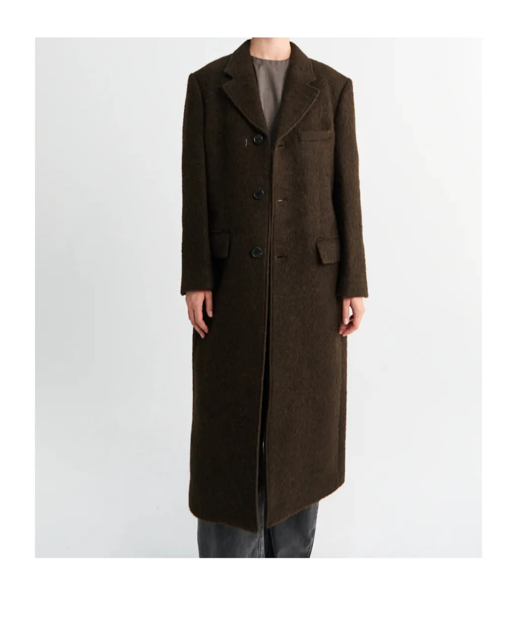 Single-Breasted Wool Coat