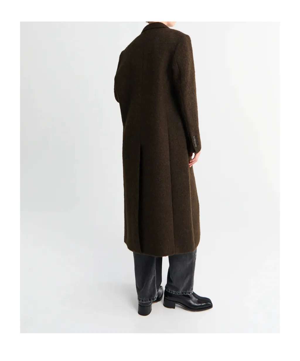 Single-Breasted Wool Coat