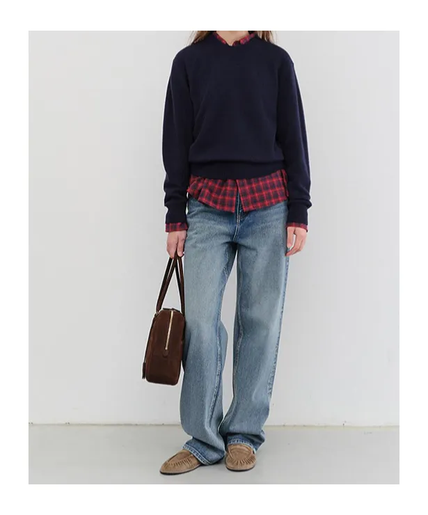 Ribbed Crew Neck Knitwear