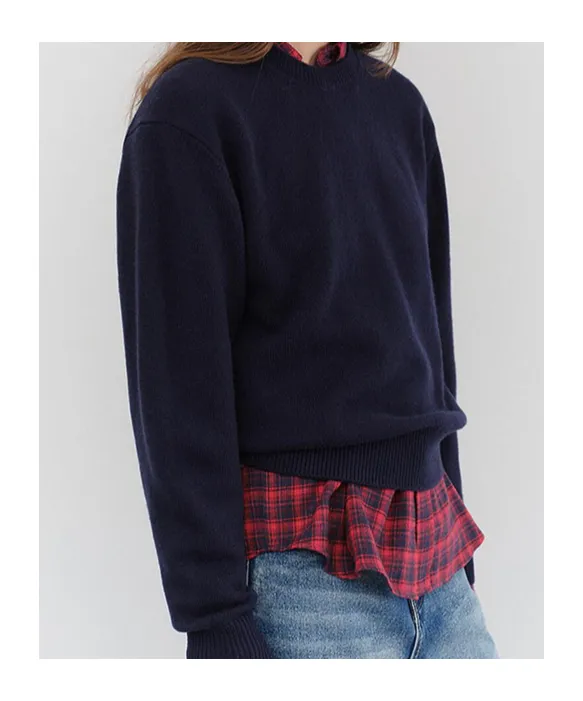 Ribbed Crew Neck Knitwear