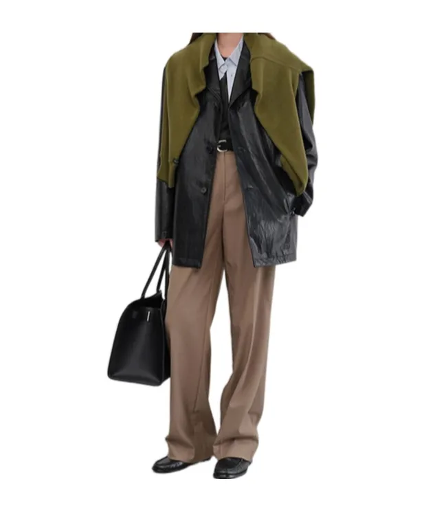 Buttoned Lapel Jacket