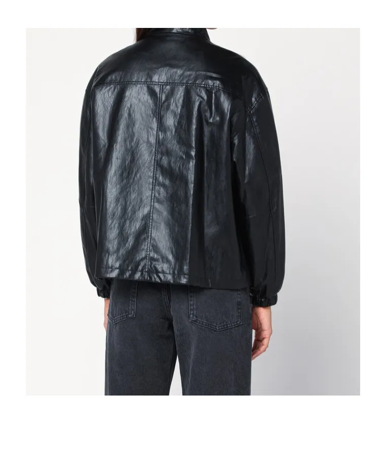 Faux Leather Zip Jacket
