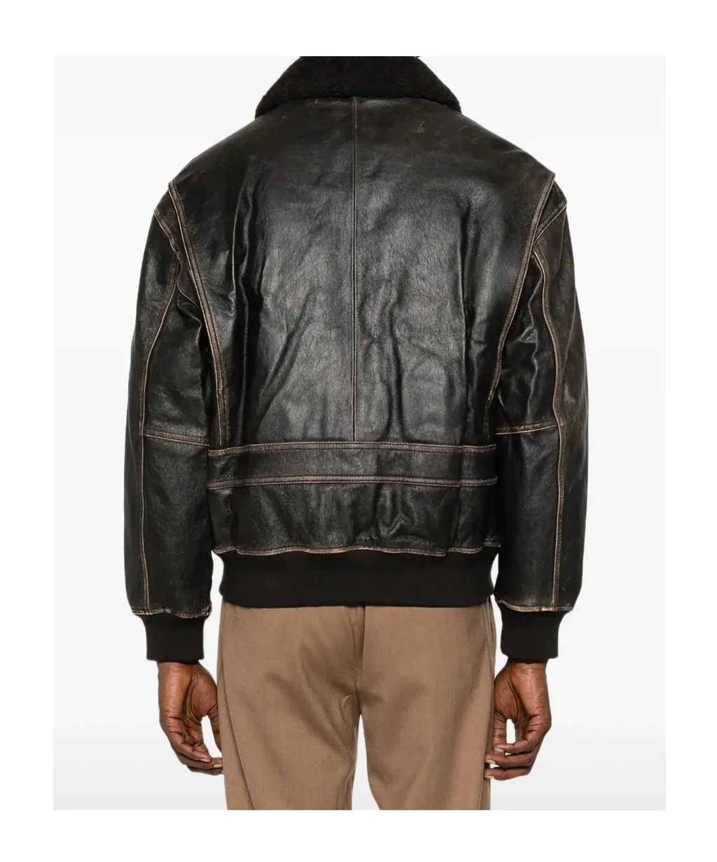 Leather Bomber Jacket