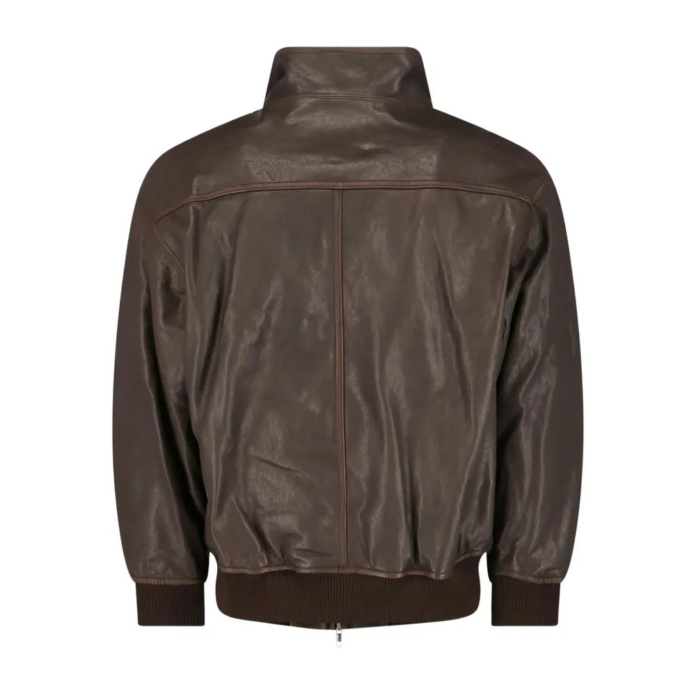 Leather Logo Jacket