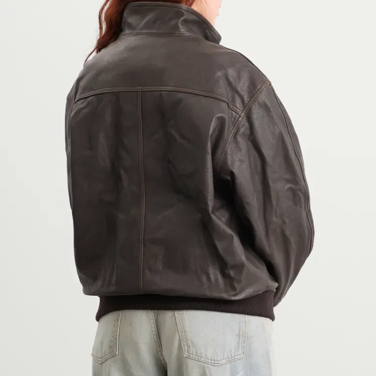Leather Logo Jacket