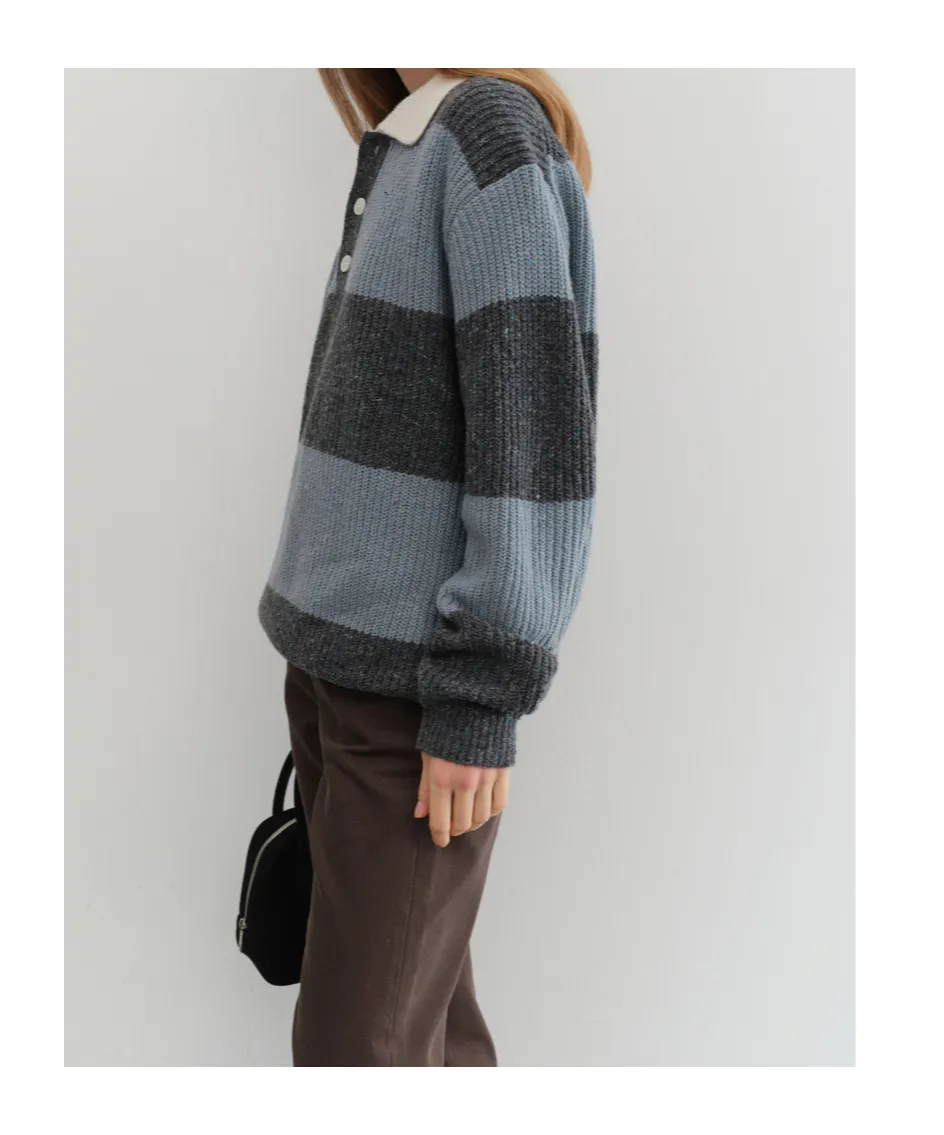 Striped Knit Polo
