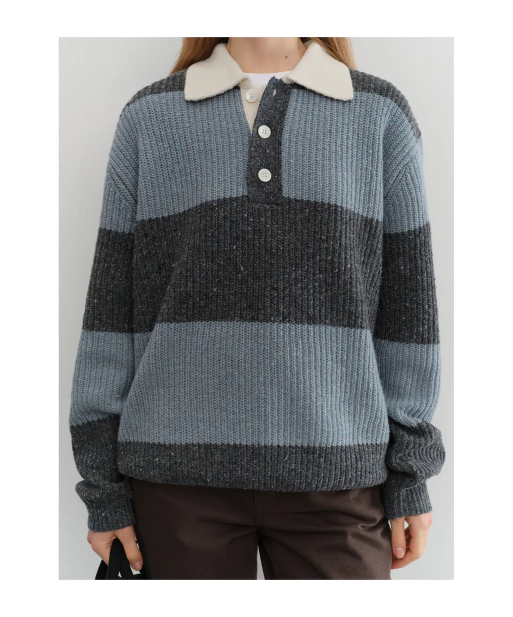 Striped Knit Polo