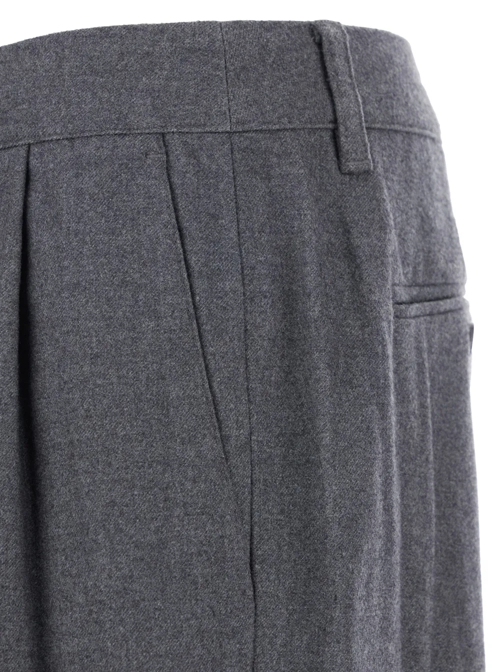 High-Waisted Pleated Pants