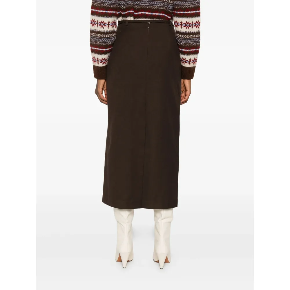 Asymmetrical Tie-Closure Skirt