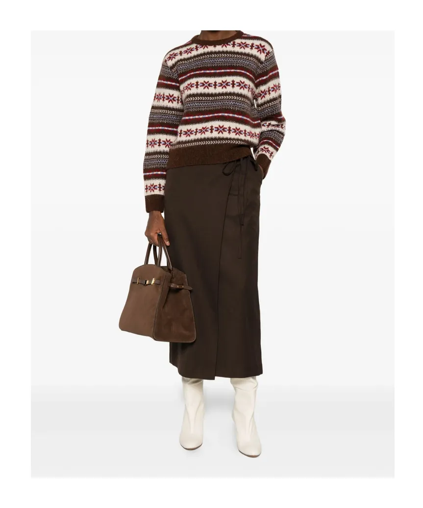 Asymmetrical Tie-Closure Skirt