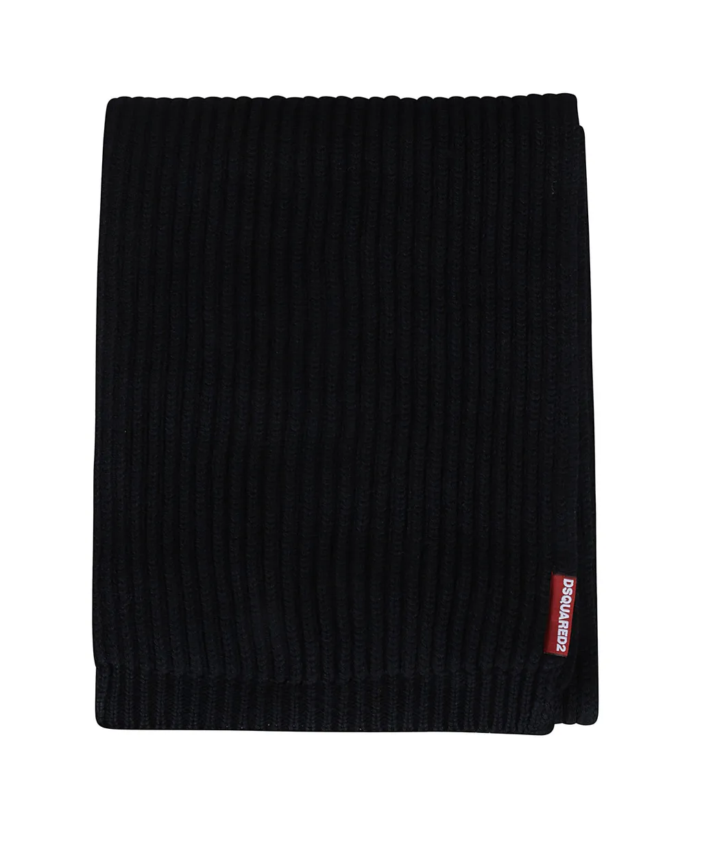 Logo Patch Scarf-Beanie Set