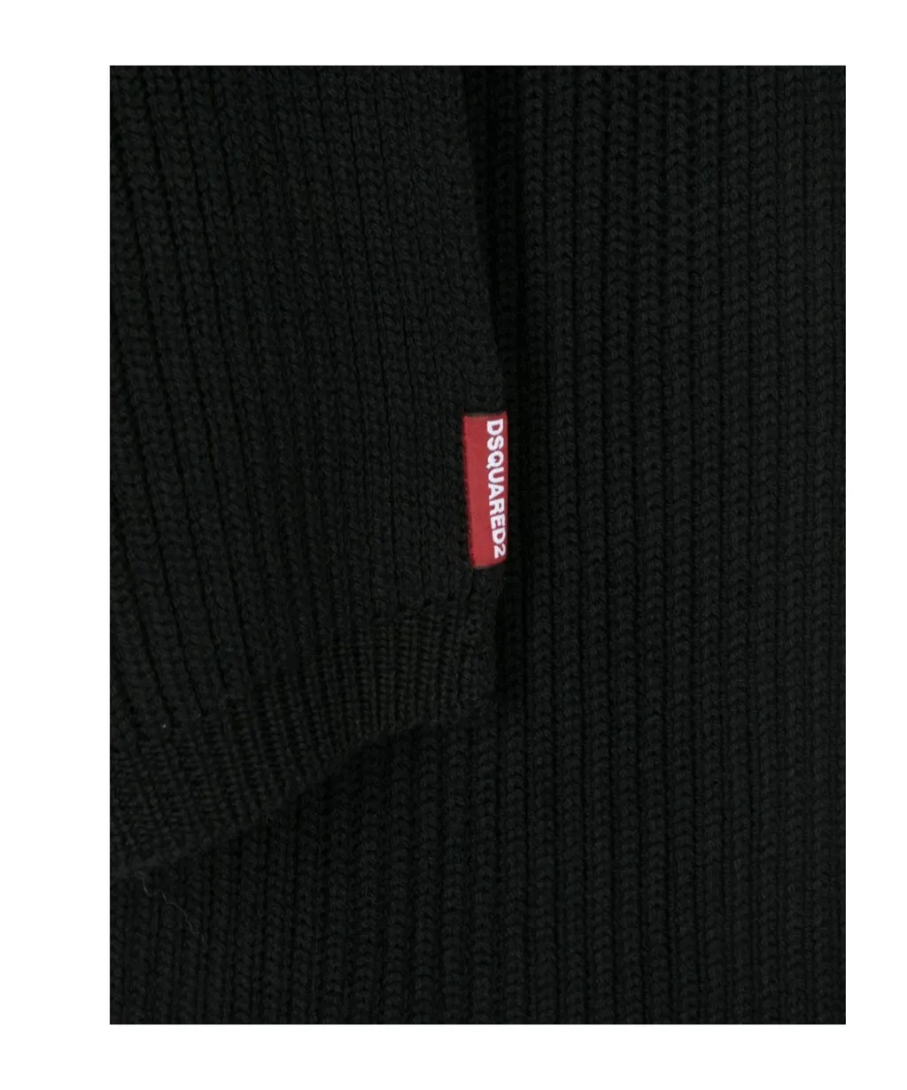Logo Patch Scarf-Beanie Set