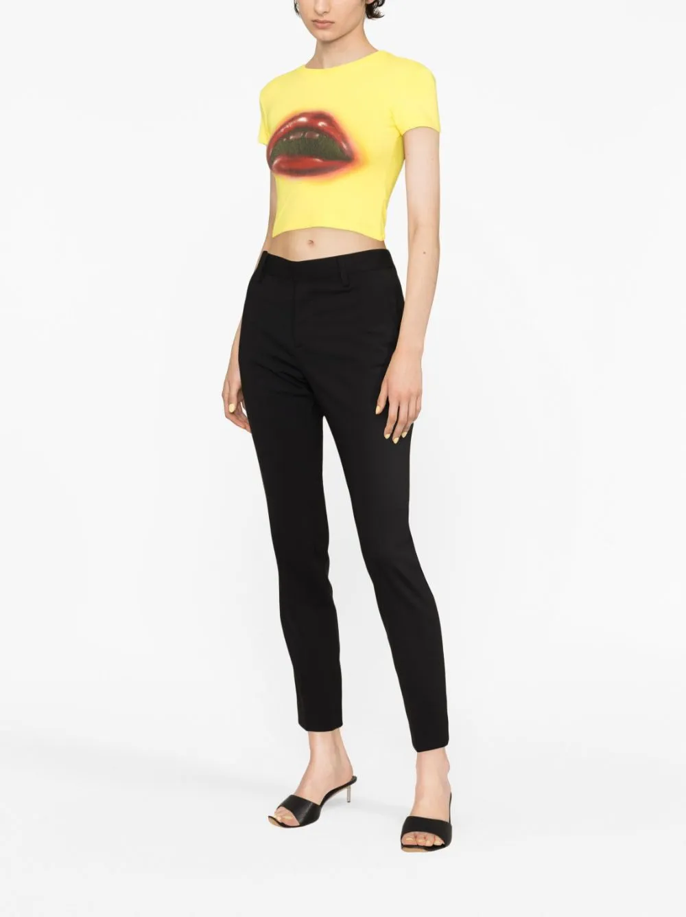 Logo-Plaque Cropped Trousers