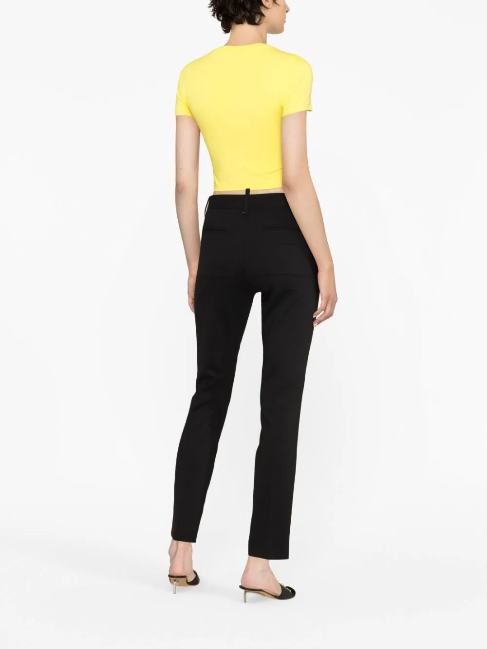 Logo-Plaque Cropped Trousers