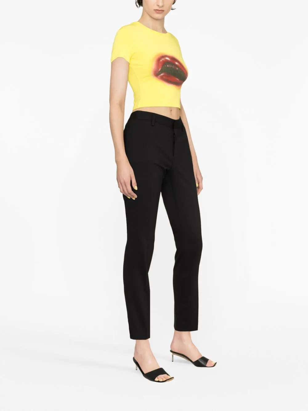 Logo-Plaque Cropped Trousers