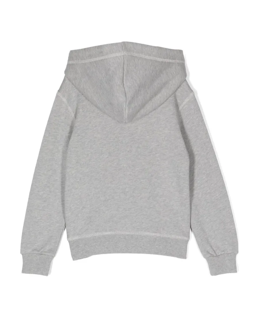 Logo Printed Long-Sleeved Hoodie