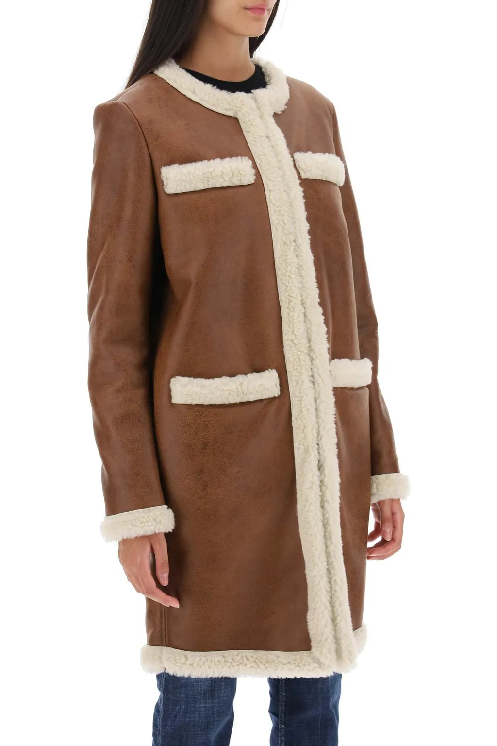 Straight Hem Long-Sleeved Coat