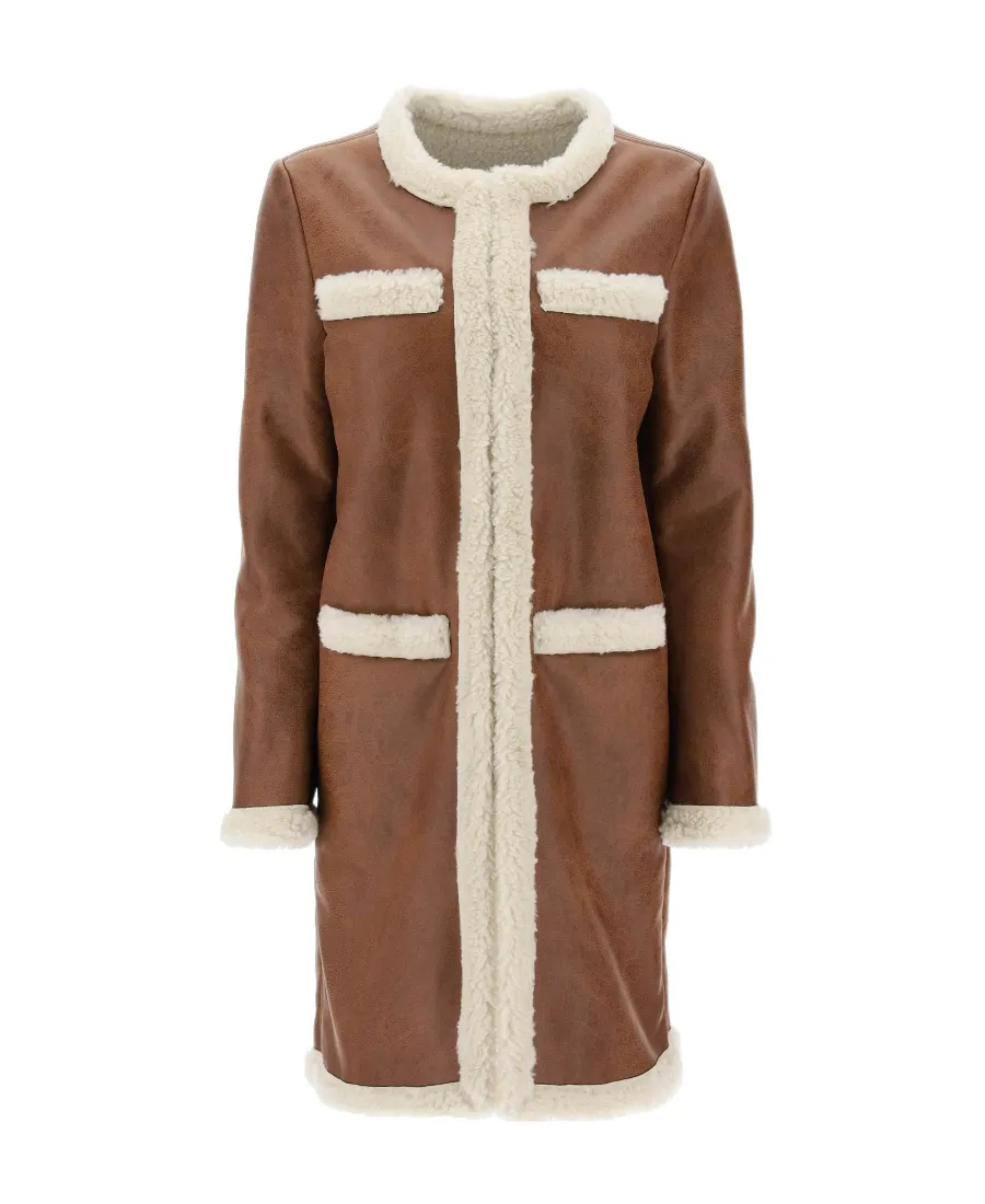Straight Hem Long-Sleeved Coat