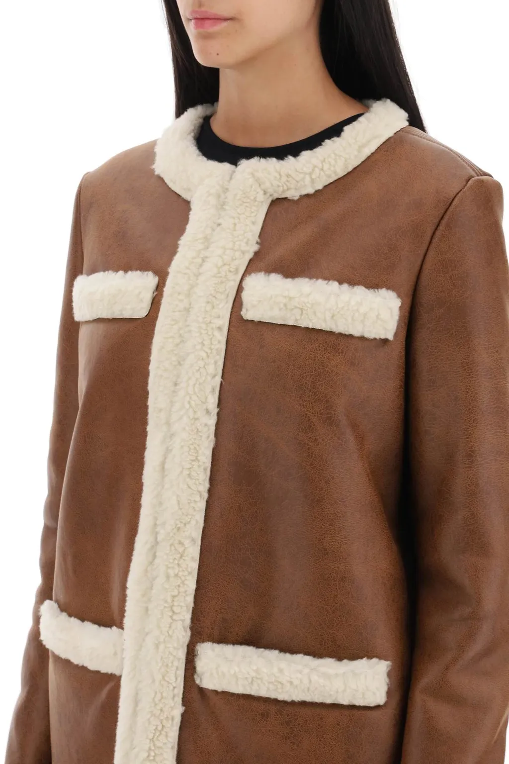 Straight Hem Long-Sleeved Coat