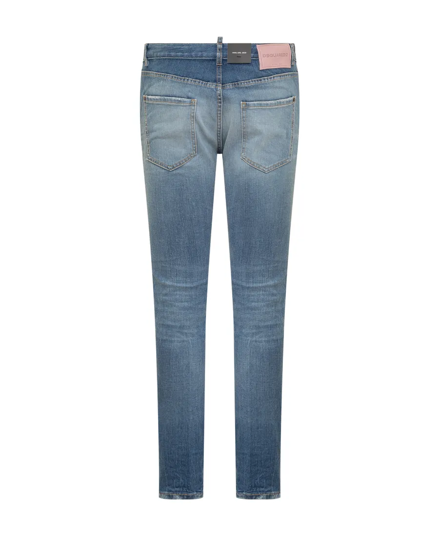 Tapered Leg Distressed Jeans