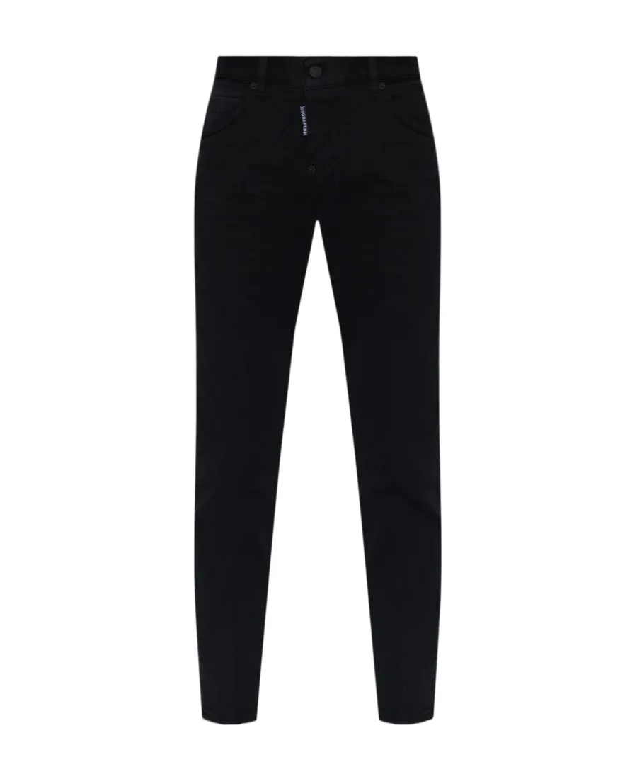 Logo Patch Tapered Leg Jeans