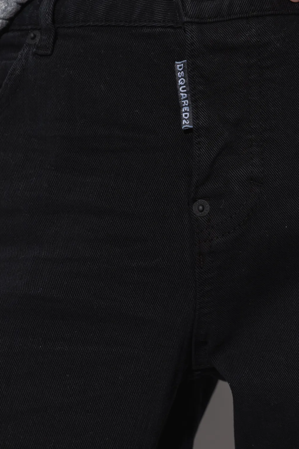 Logo Patch Tapered Leg Jeans