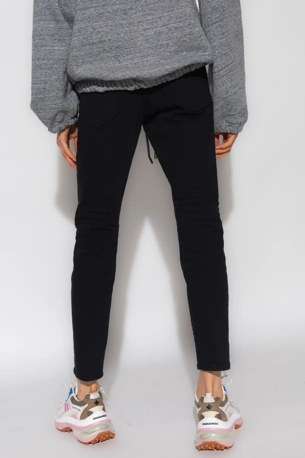 Logo Patch Tapered Leg Jeans