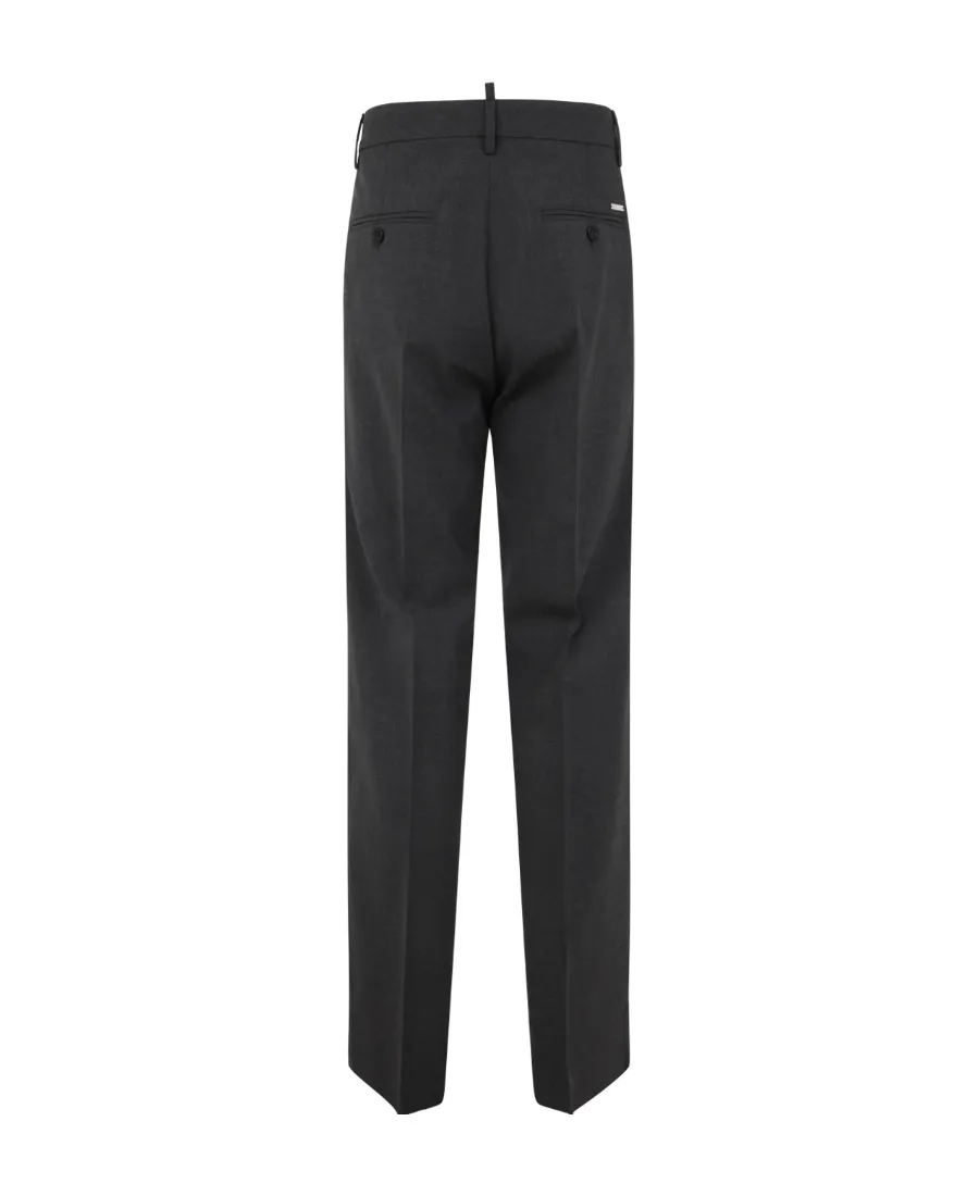 Logo-Plaque Tailored Pleated Trousers