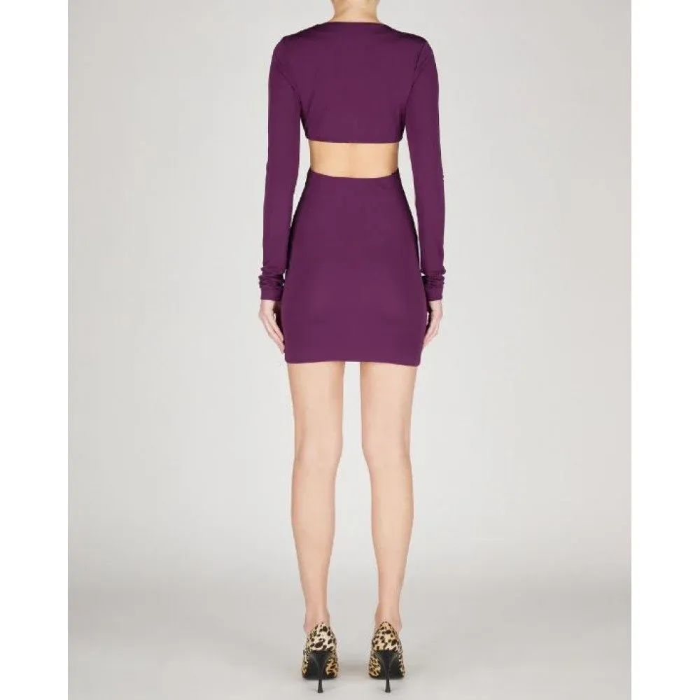 Cut-Out Long-Sleeved Mini Dress