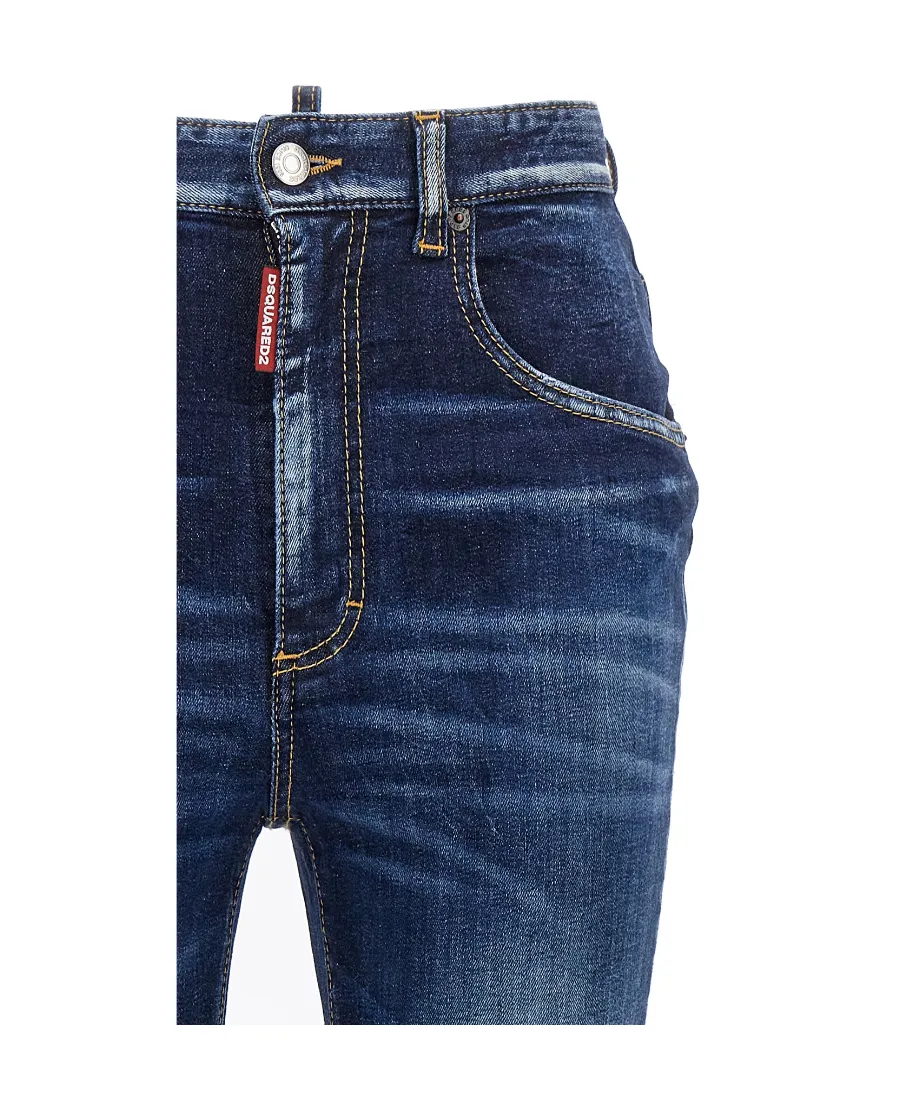 Paint Splatter Detailed Slim Jeans