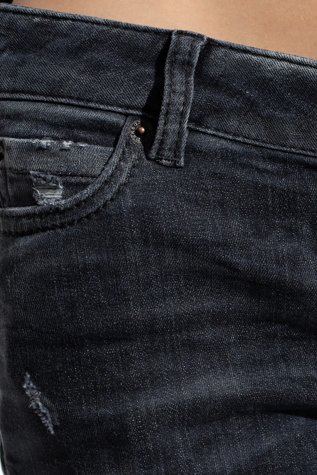 Jennifer Straight-Leg Distressed Skinny Jeans