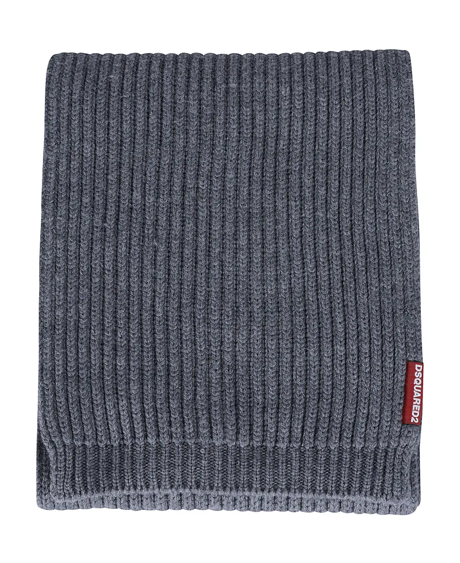 Logo Patch Scarf-Beanie Set
