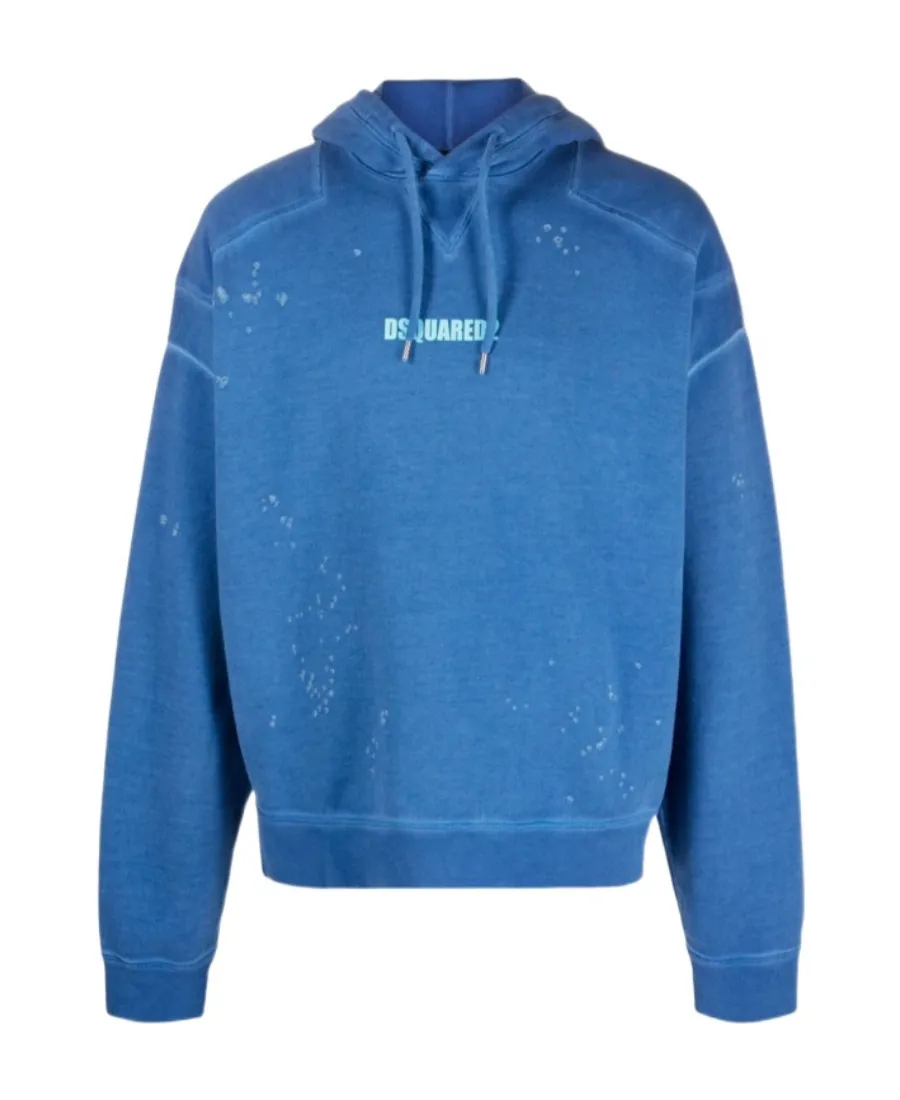 Logo Printed Long-Sleeved Hoodie