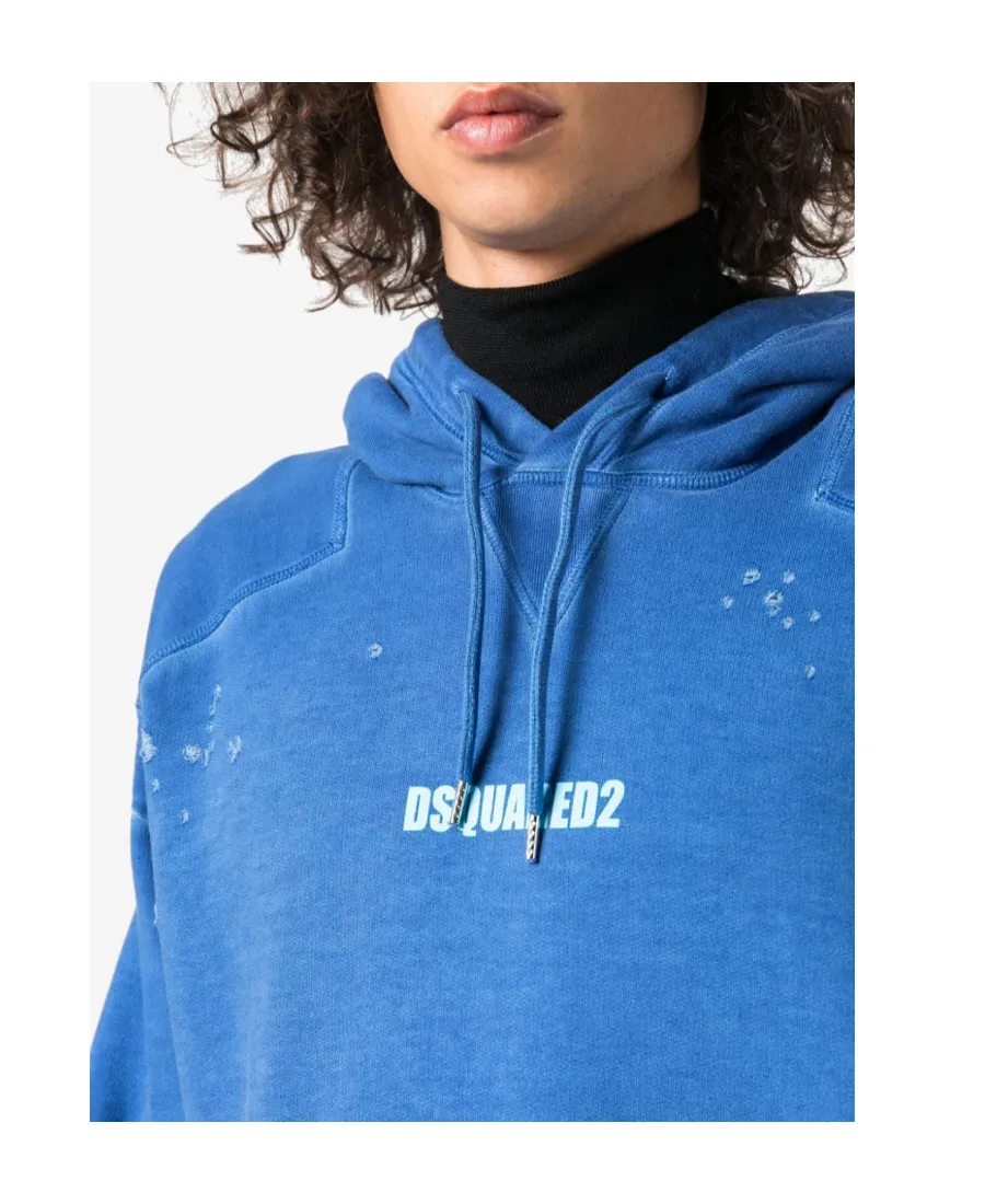 Logo Printed Long-Sleeved Hoodie