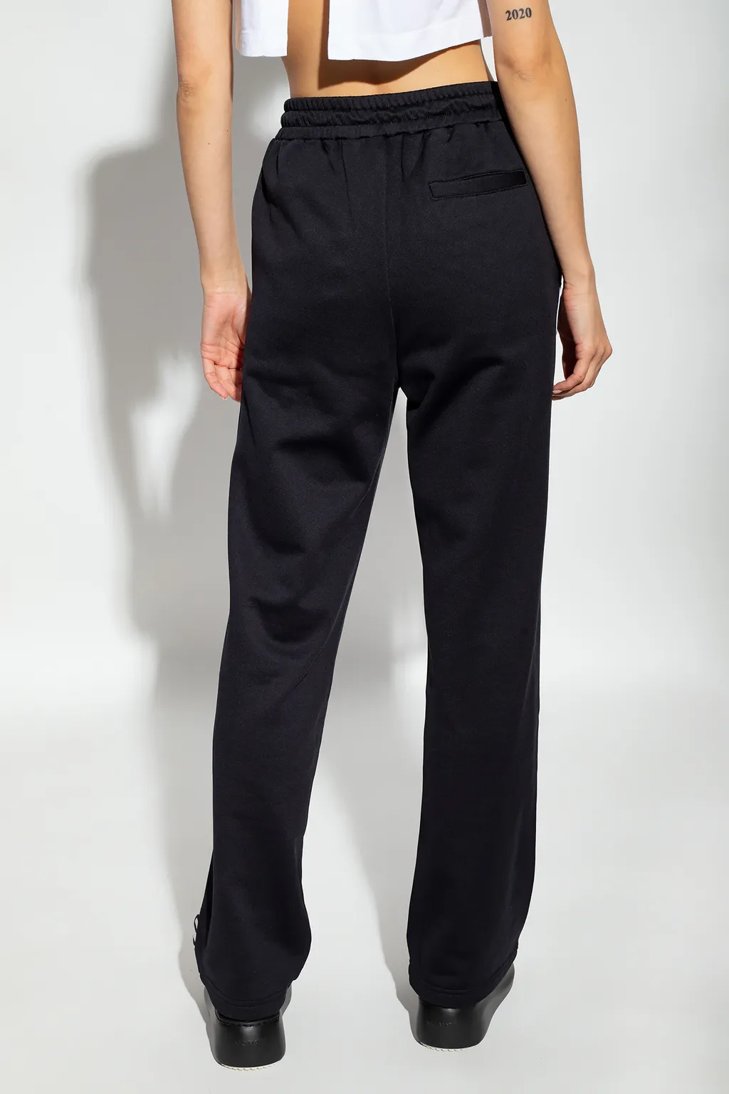 Logo Detailed Wide Leg Track Pants