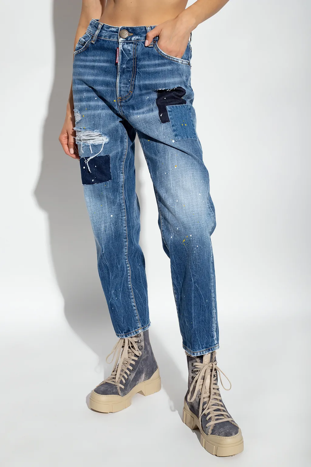 Boston Straight-Leg Distressed Jeans