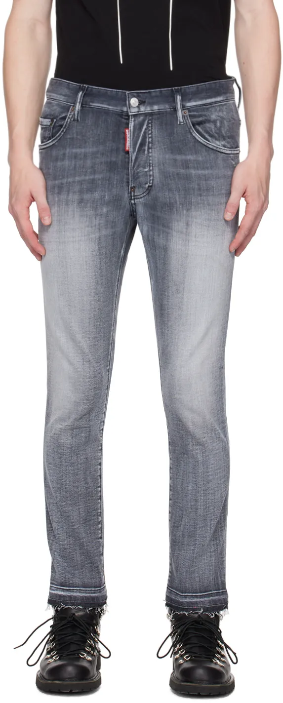 Logo Patch Cropped Jeans