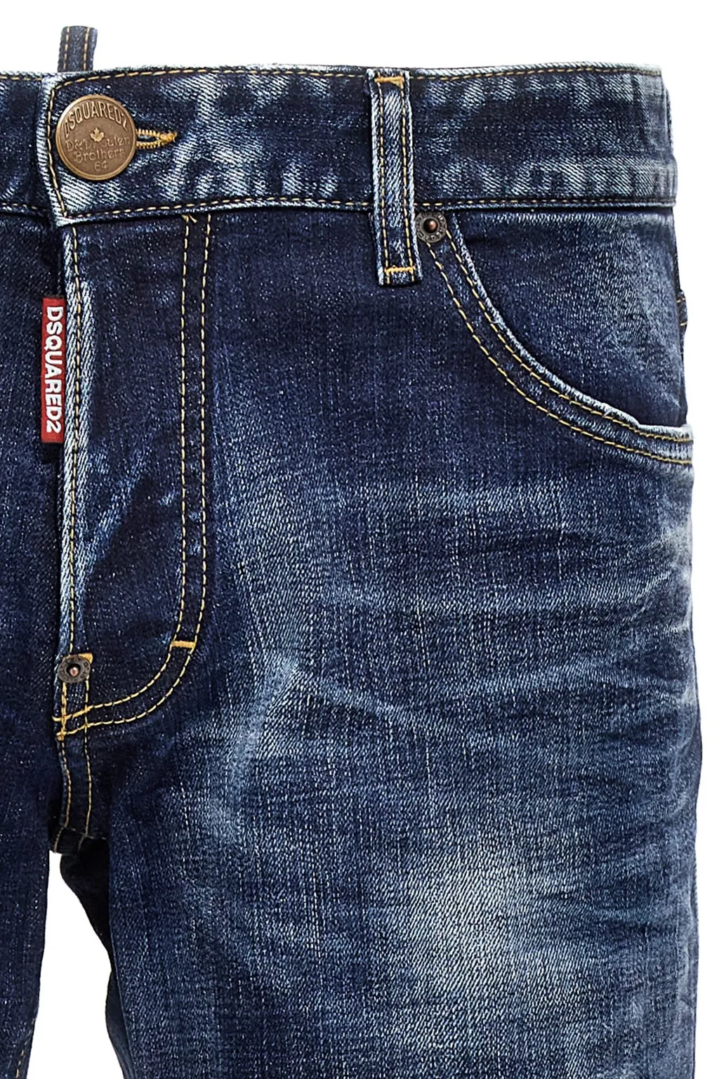 Flag Patch Slim-Cut Jeans