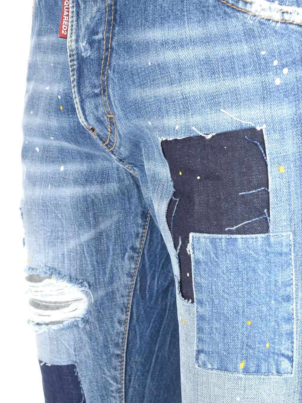 Patchwork Logo Detailed Jeans