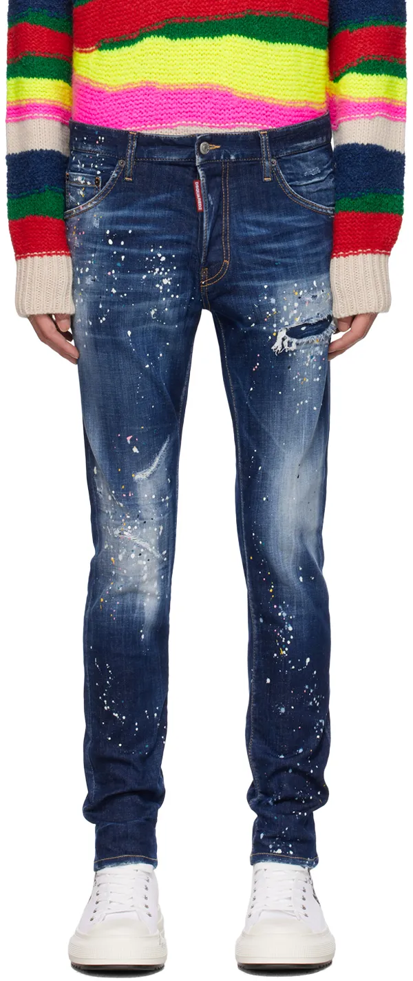 Twimphony Paint Splatter Effect Jeans