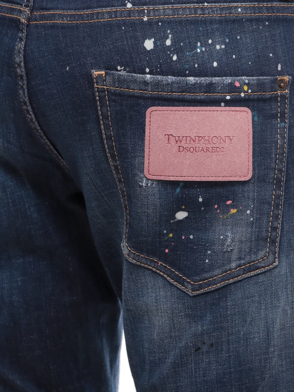 Twimphony Paint Splatter Effect Jeans
