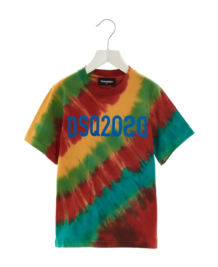 Logo-Print Tie-Dye T-Shirt