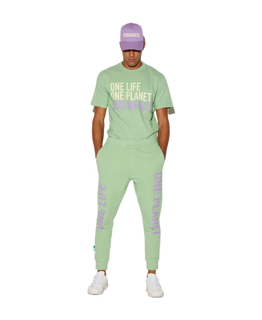 Slogan-Print Cotton Track Pants