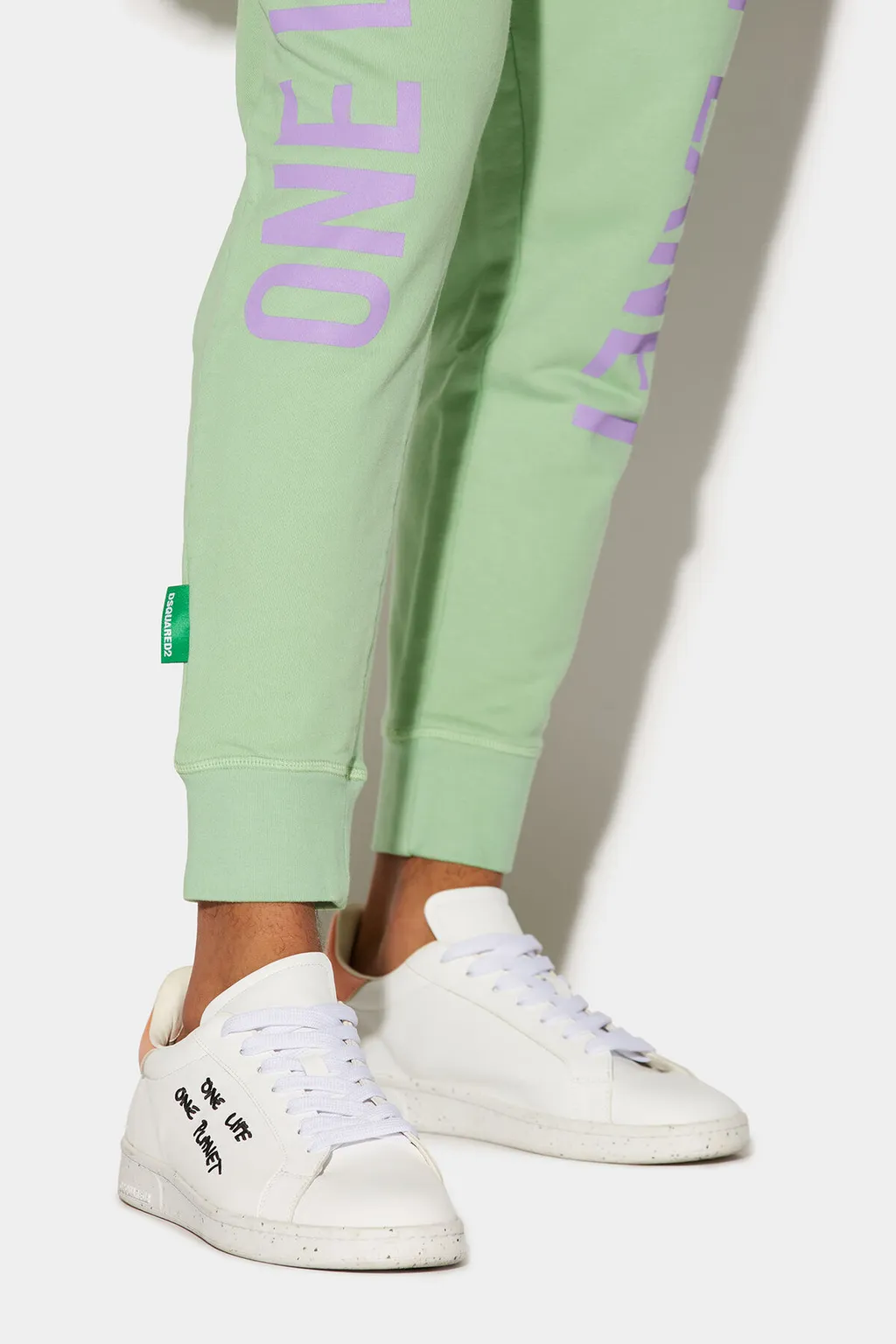 Slogan-Print Cotton Track Pants