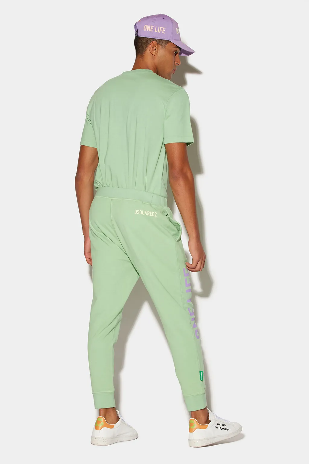 Slogan-Print Cotton Track Pants